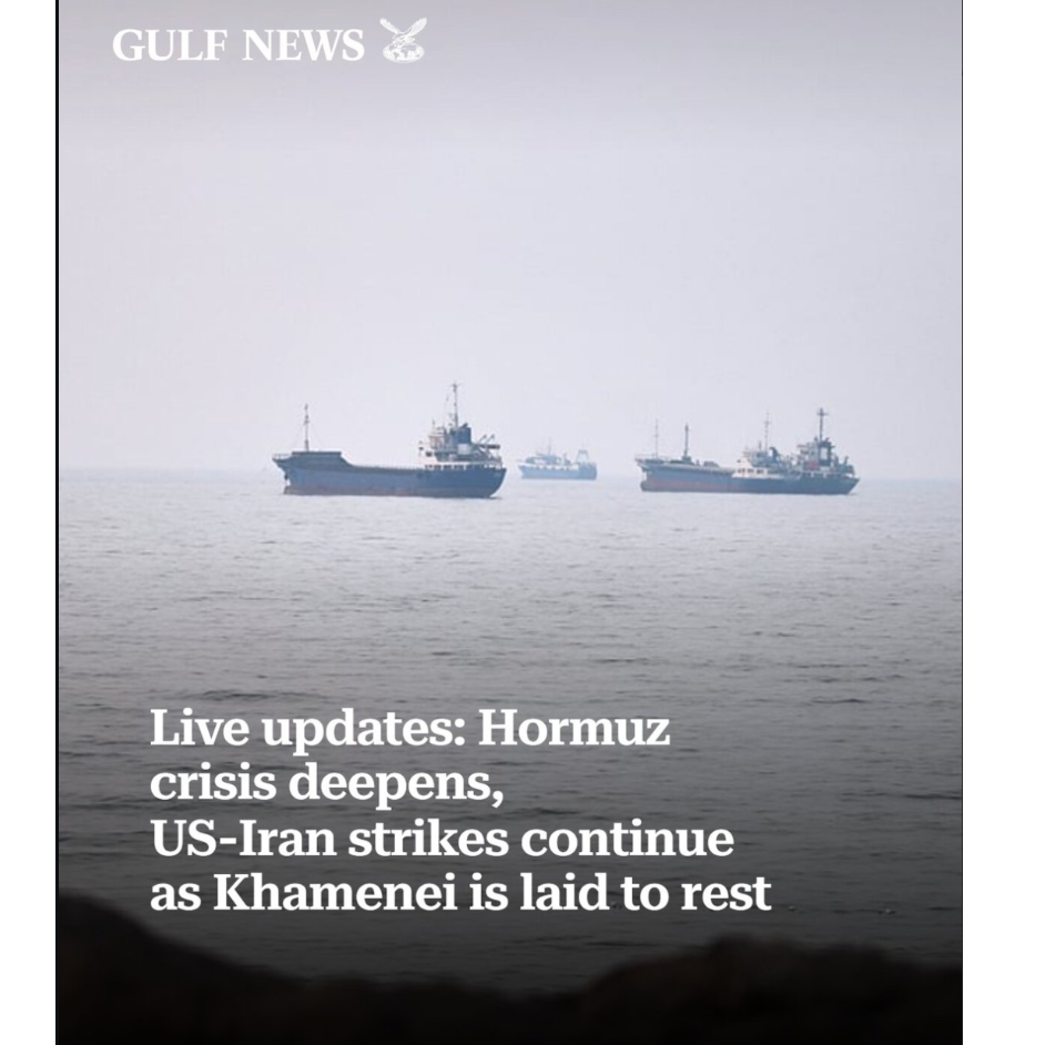 Live updates: Hormuz crisis deepens, US-Iran strikes continue as Khamenei is laid to rest