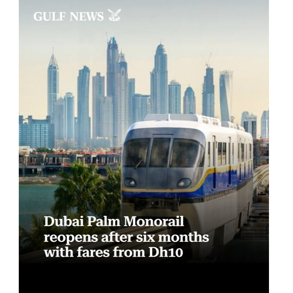  Dubai Palm Monorail reopens after six-month closure