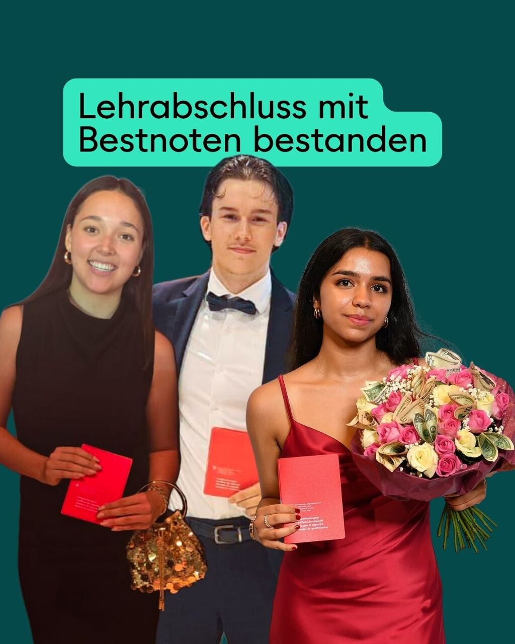 Lehrabschluss mit Bestnoten bestanden