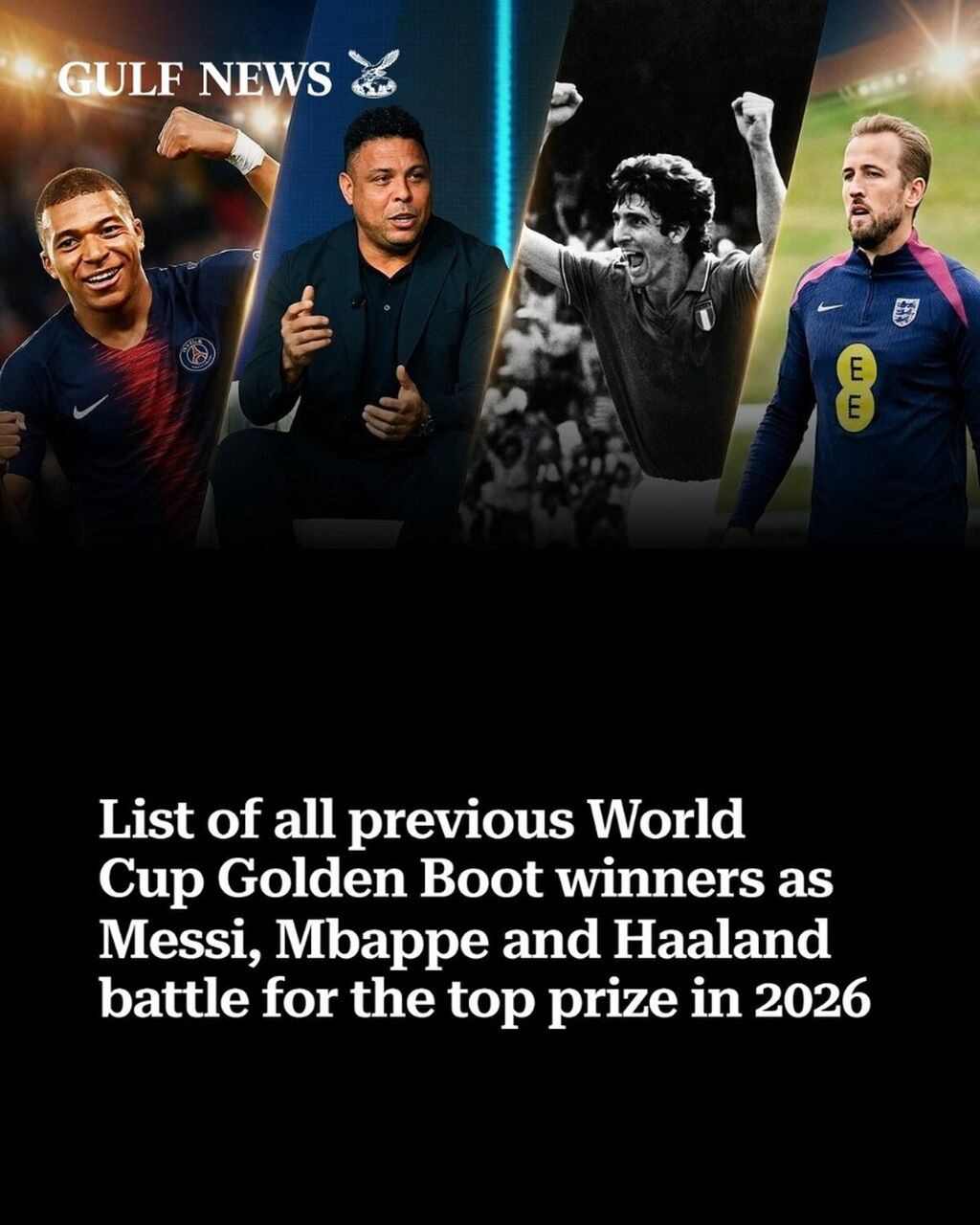 List of all previous World Cup Golden Boot winners as Messi, Mbappe and Haaland battle for the top prize in 2026