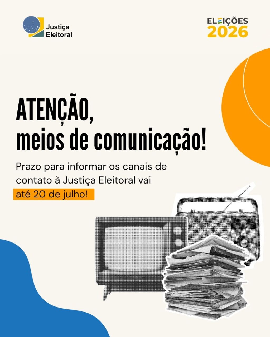 FORMUL&Aacute;RIO - INFORMAR CANAIS OFICIAIS &Agrave; JUSTI&Ccedil;A ELEITORAL