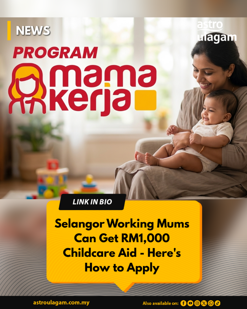 Selangor Working Mums Can Get RM1,000 Childcare Aid - Here's How to Apply