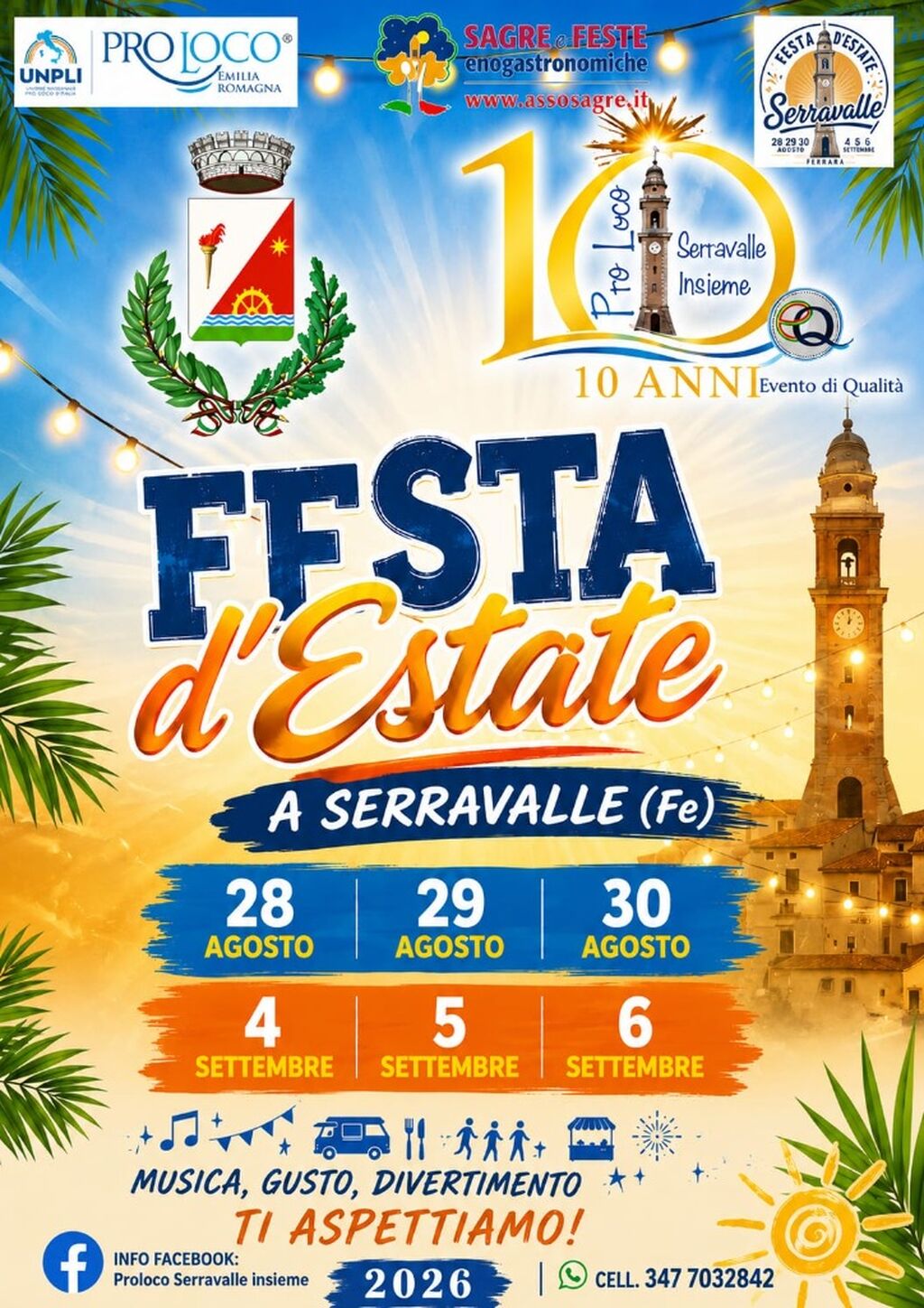 Festa d&rsquo;Estate 2026 a Serravalle
