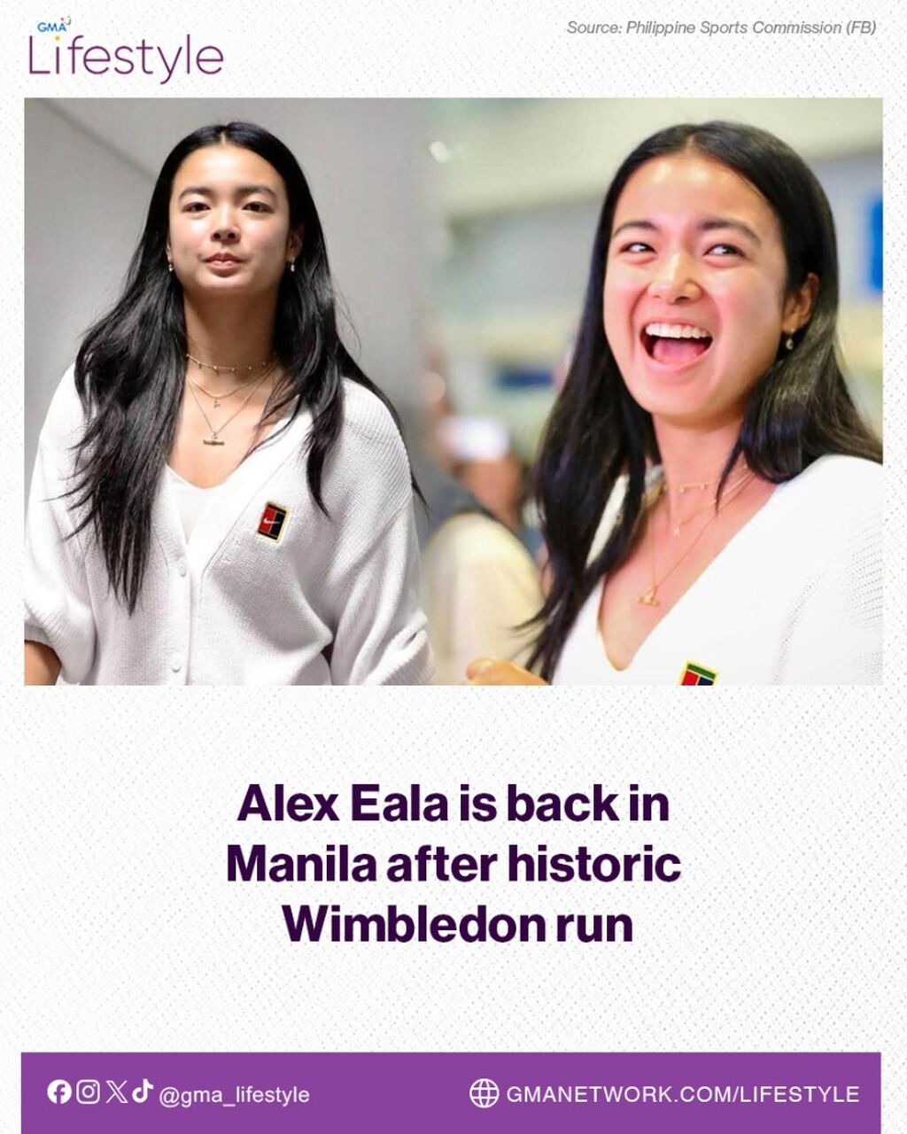 Alex Eala is back in Manila after historic Wimbledon run