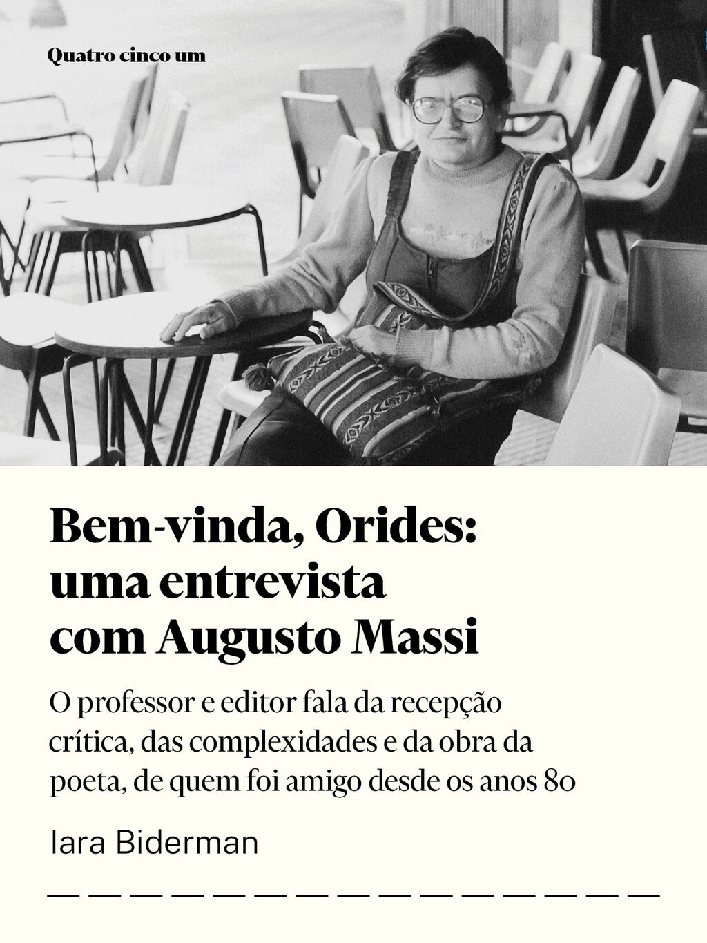 Bem-vinda, Orides | Iara Biderman