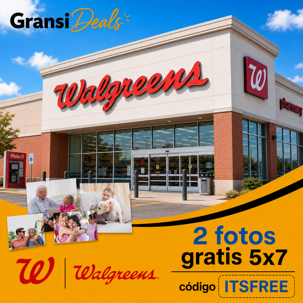 2 Fotos Gratis 5x7 en Walgreens