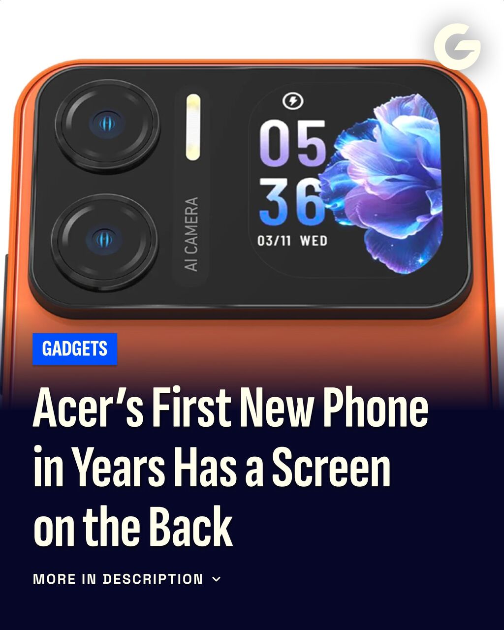 Acer&rsquo;s First New Phone in Years Has a Screen on the Back