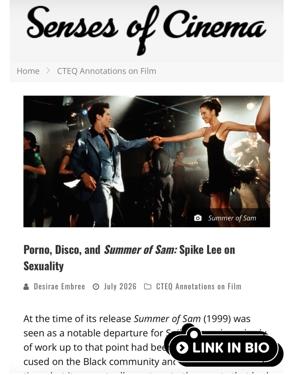 Porno, Disco, and Summer of Sam: Spike Lee on Sexuality