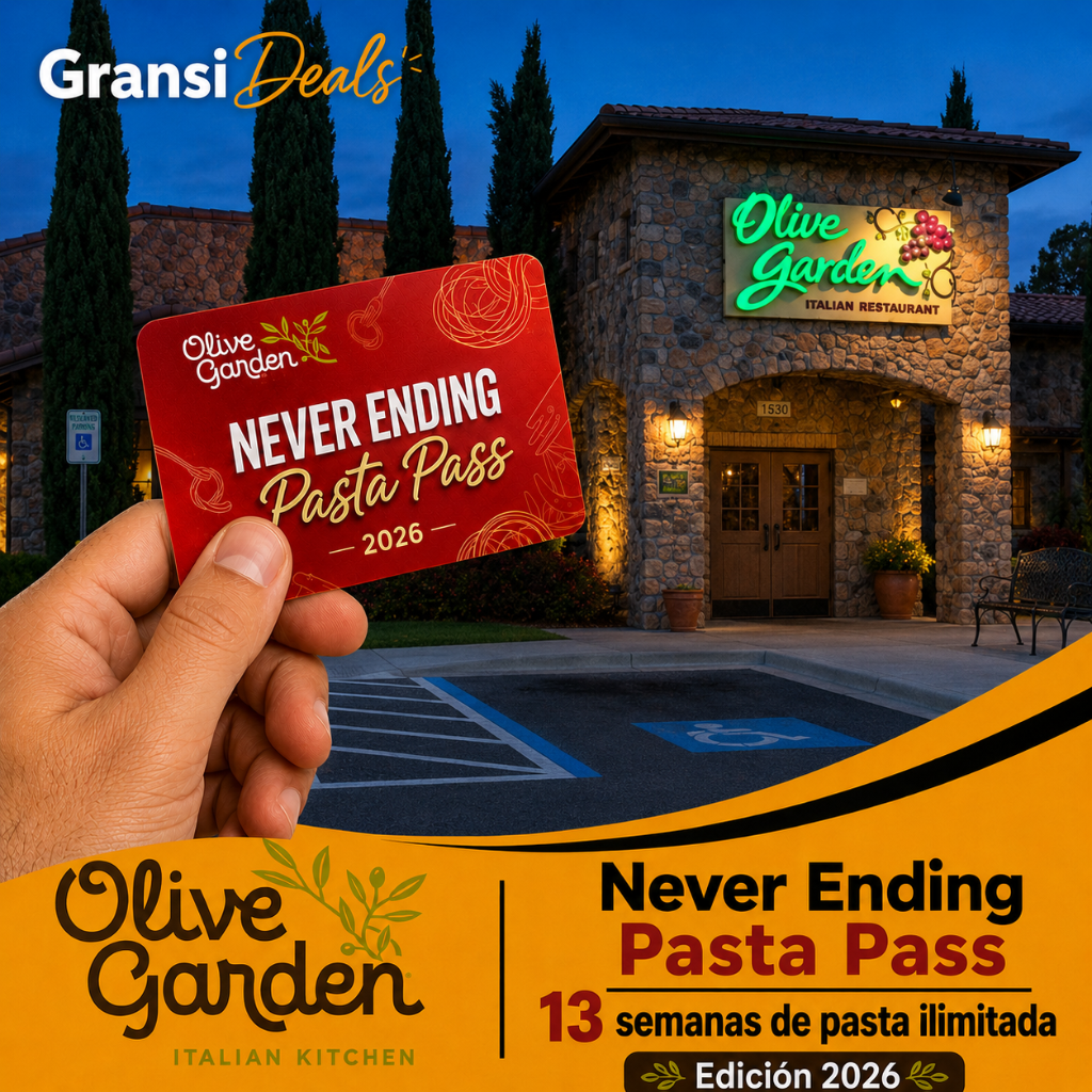 Olive Garden Never-Ending Pasta Pass 2026: precio, fecha de venta y c&oacute;mo comprarlo