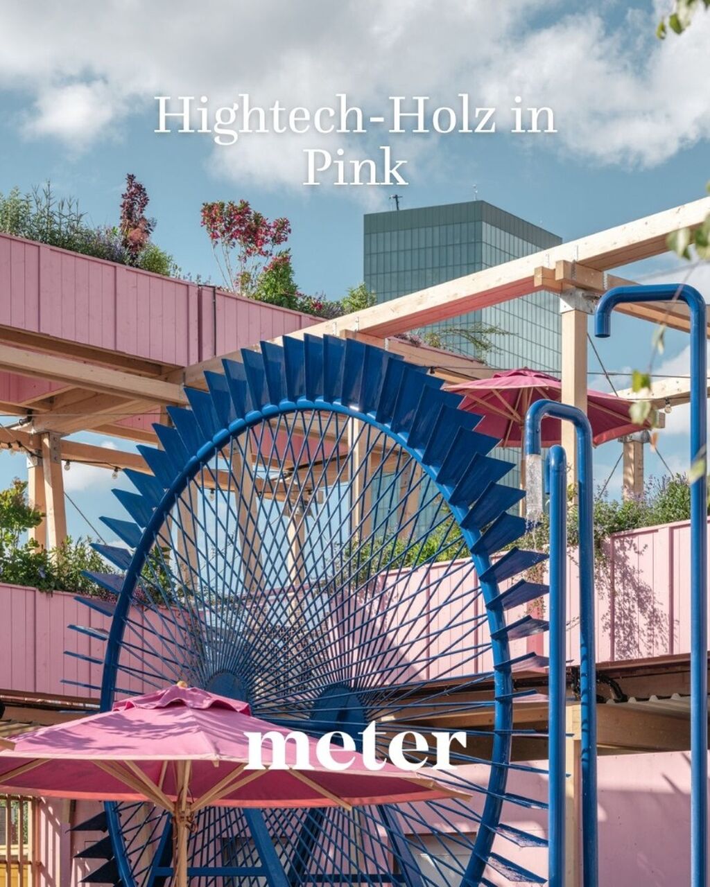 Hightech-Holz in Pink