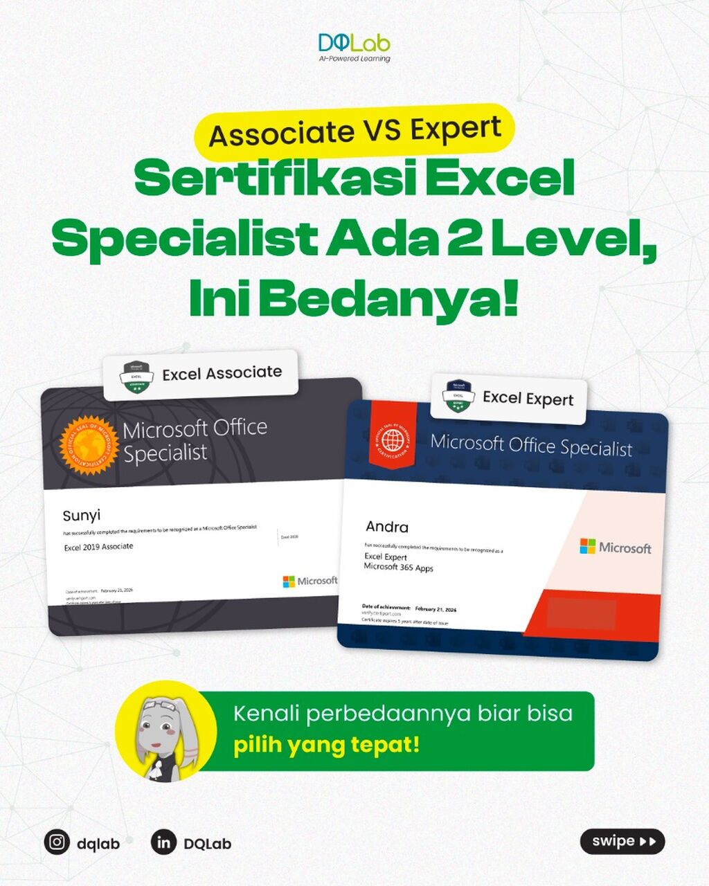 Level Associate Atau Expert, Dua-Duanya Bisa Diambil di DQLab!