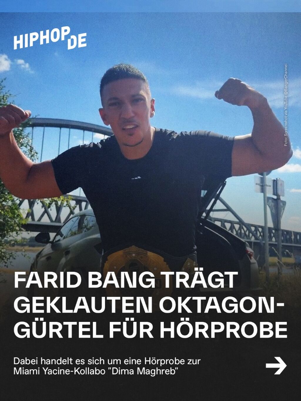 Feature mit Miami Yacine: Farid Bang tr&auml;gt geklauten Oktagon-G&uuml;rtel f&uuml;r H&ouml;rprobe