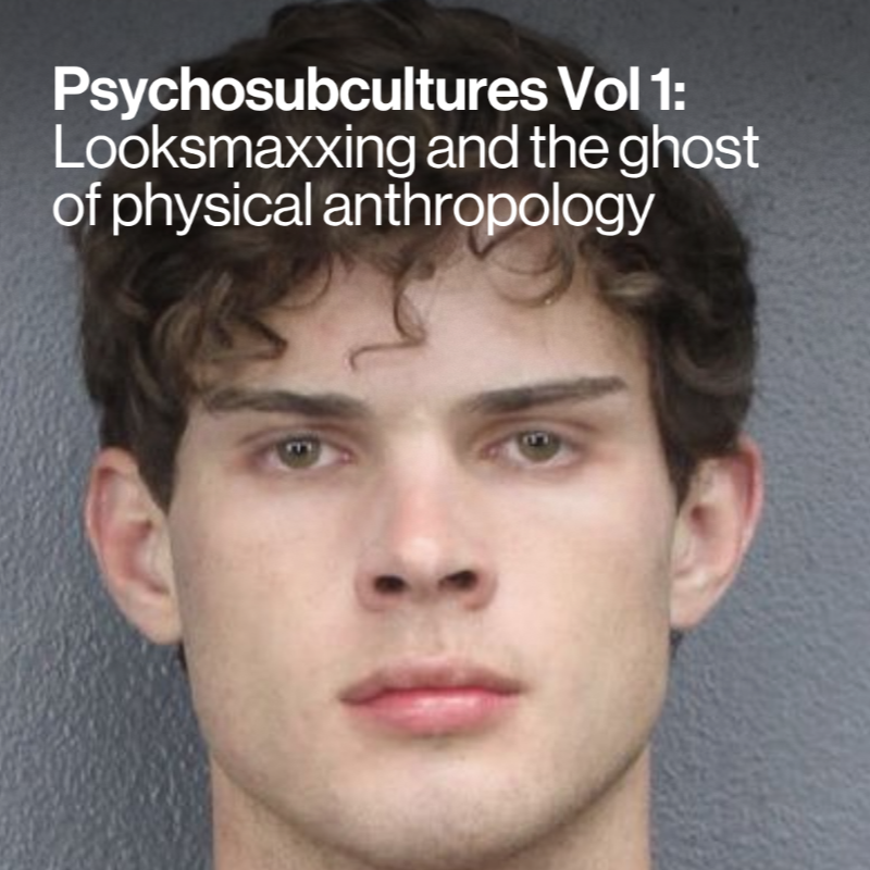 Psychosubcultures Vol 1: Looksmaxxing and the ghost of physical anthropology