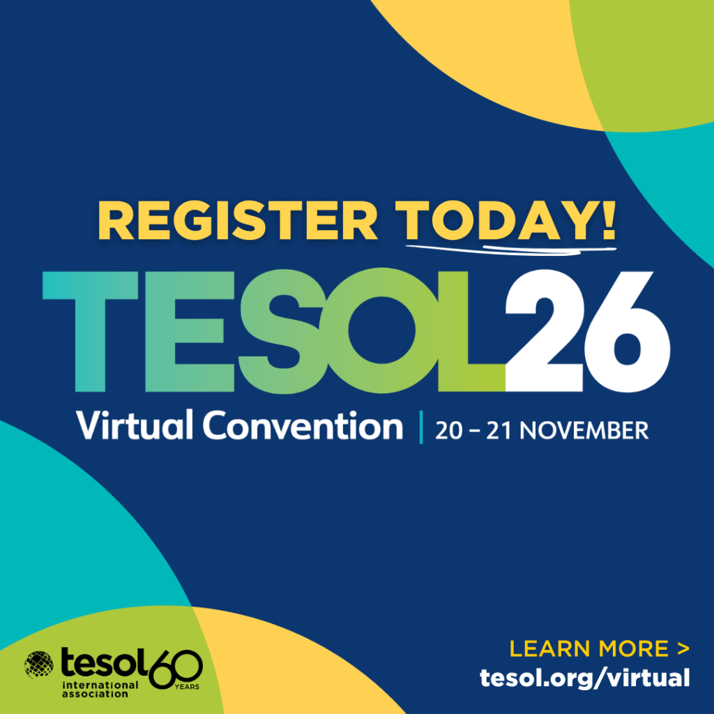 TESOL 2026 Virtual Convention - Register now