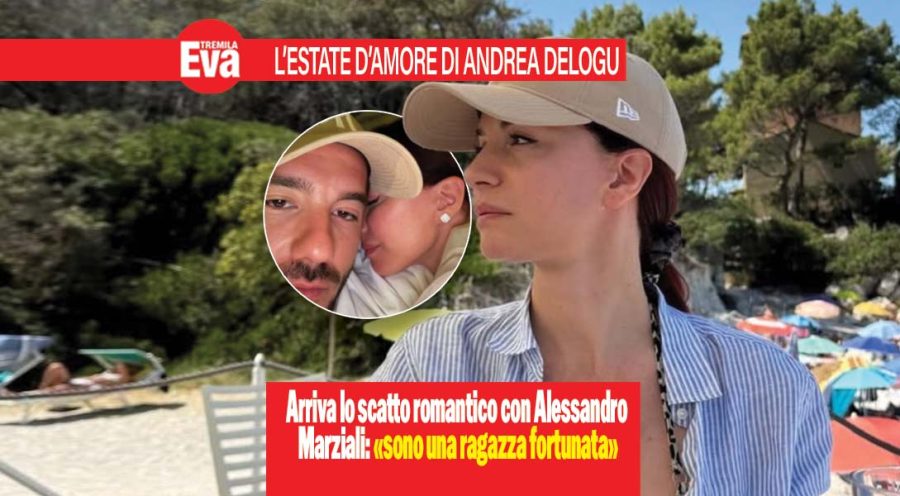Andrea Delogu innamorata: il selfie romantico con Marziali