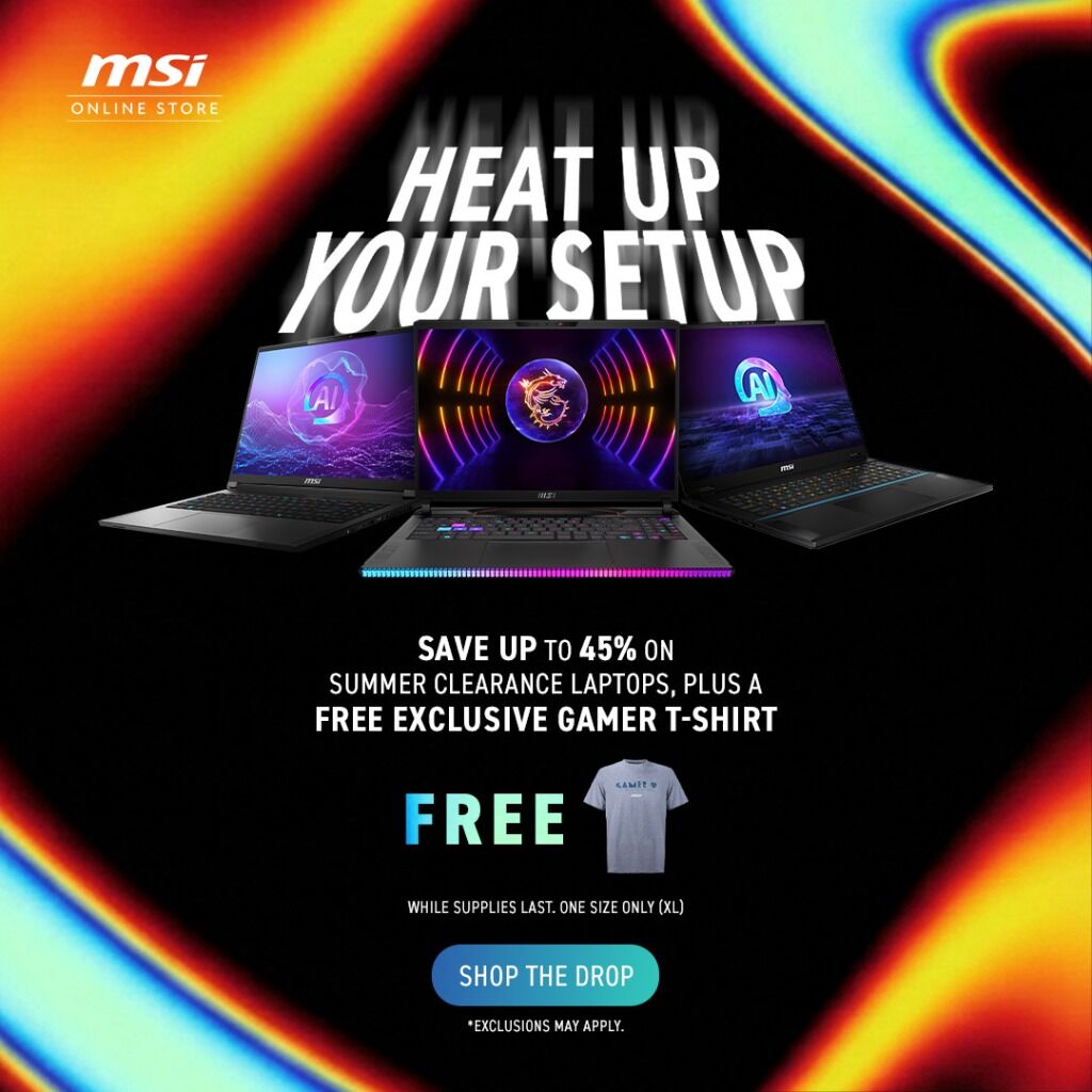 45% OFF MSI LAPTOPS!