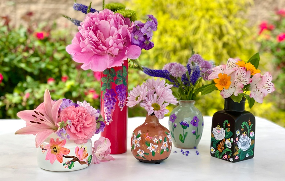 DIY Painted Vases