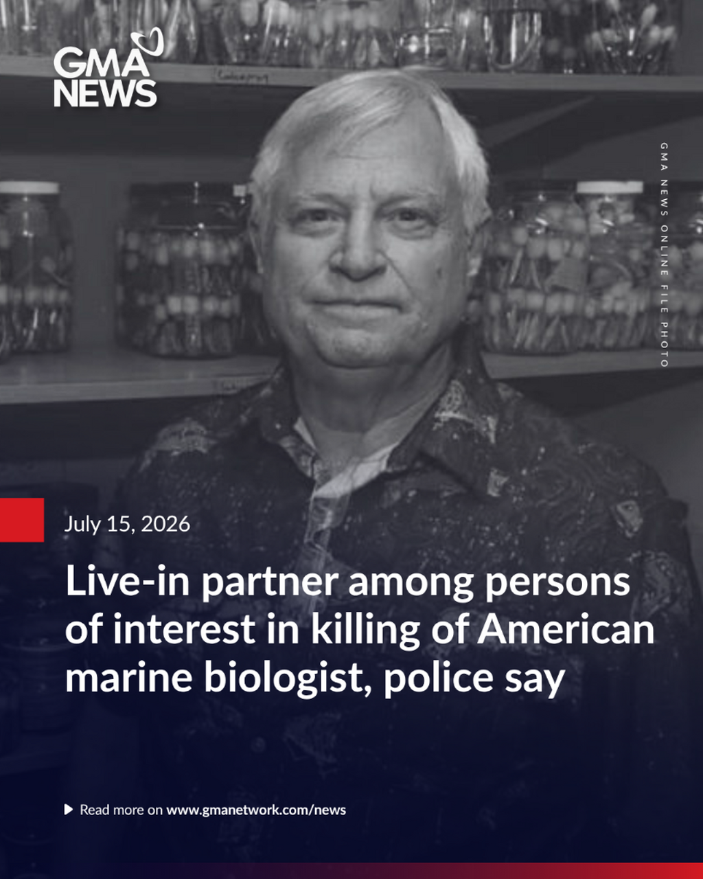 Live-in partner among persons of interest in killing of American marine biologist, police say