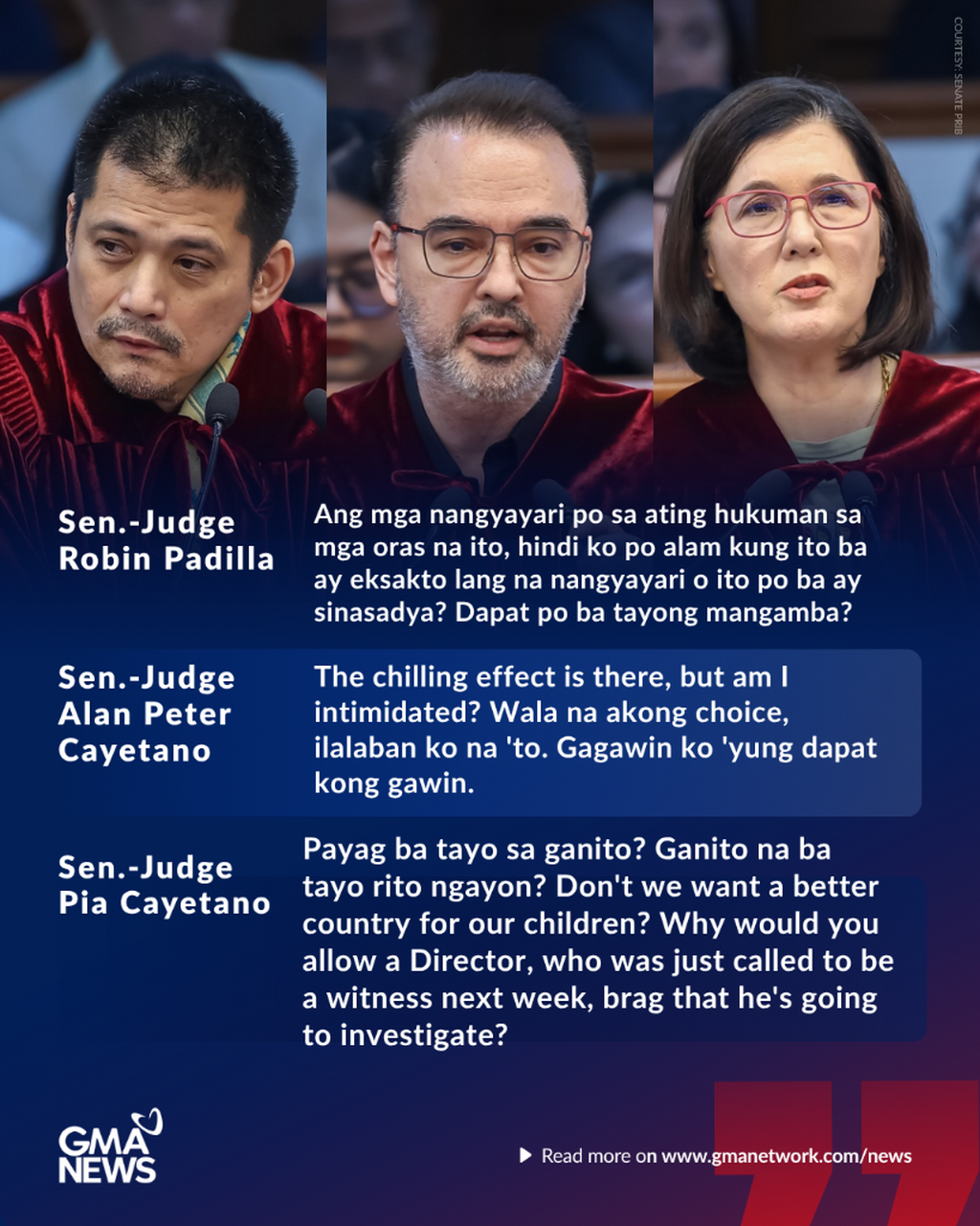 Robin Padilla, Alan and Pia Cayetano slam NBI's Matibag for 2019 SEA Games probe