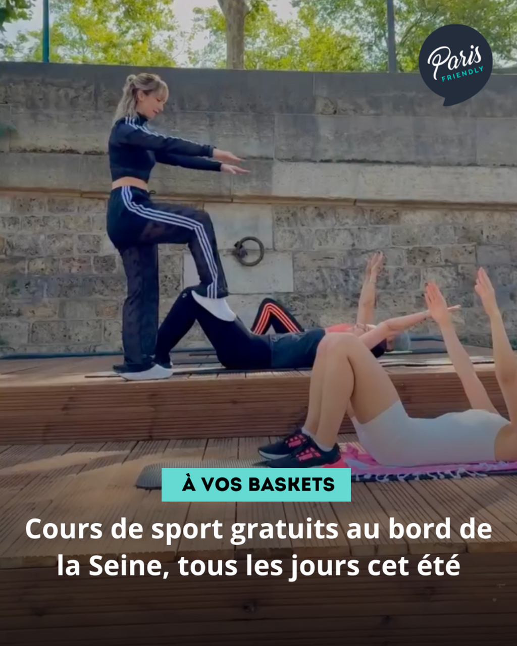 Cours de sport gratuits au bord de la Seine, tous les jours cet &eacute;t&eacute;