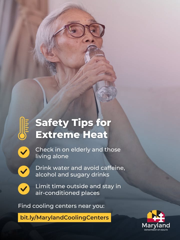 Safety Tips for Extreme Heat and older Adults. Click to learn more.
