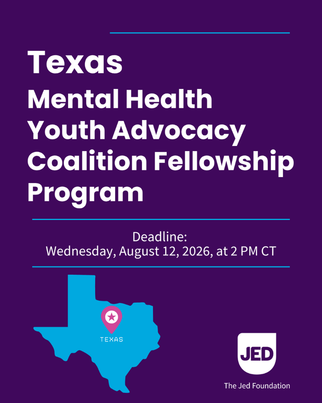 JED Texas Mental Health Youth Advocacy Coalition Fellowship Program