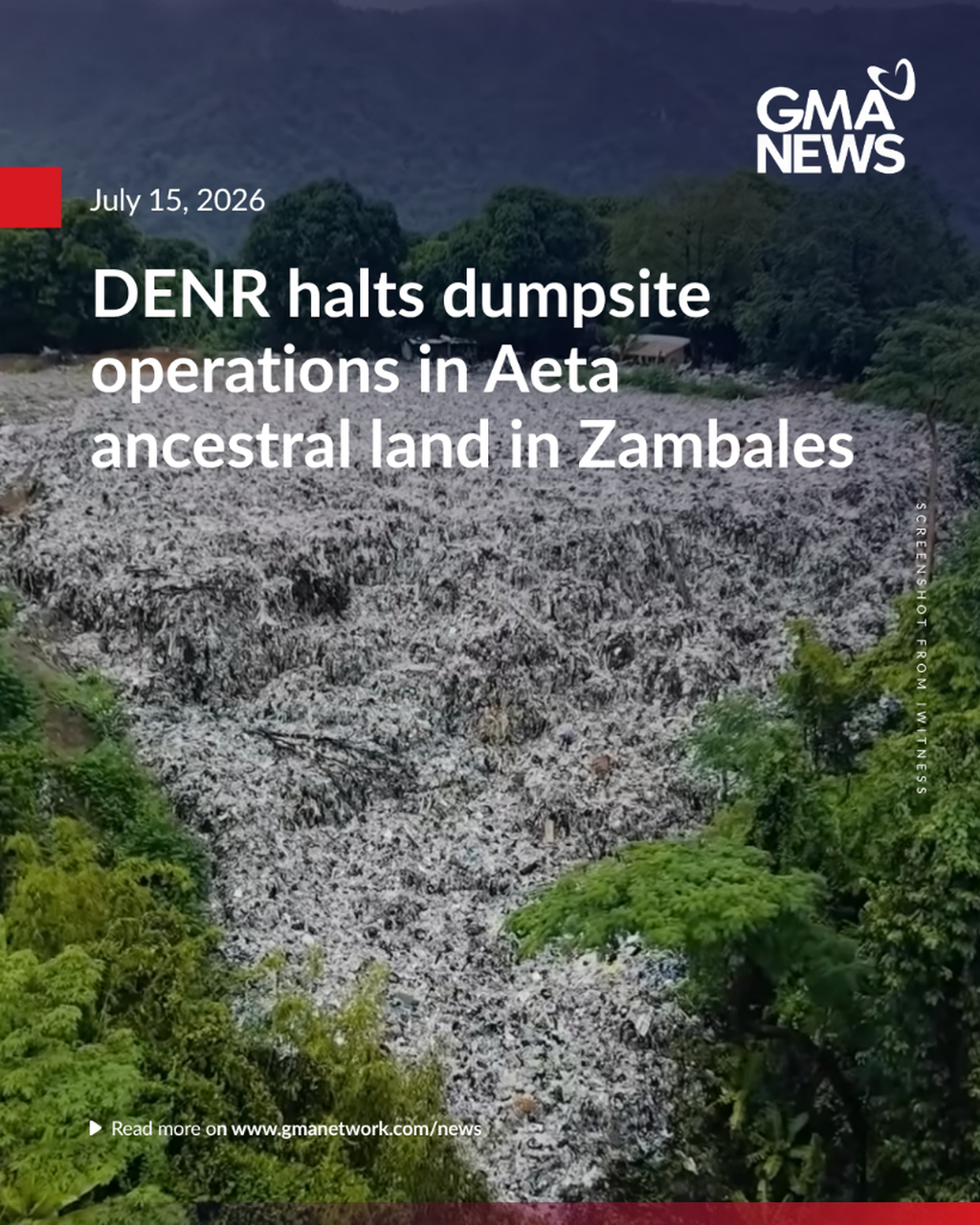 DENR halts dumpsite operations in Aeta ancestral land in Zambales 
