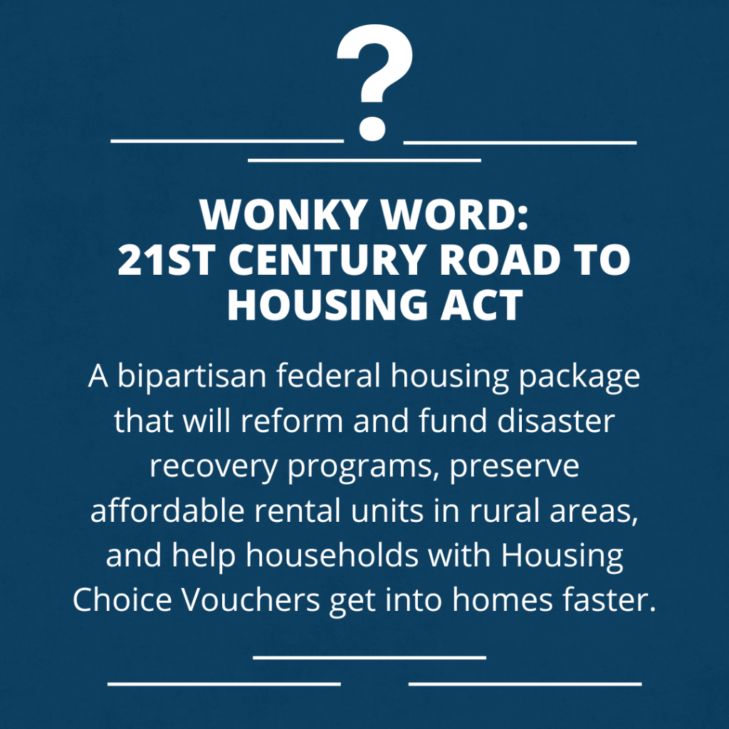 Wonky Word: 21st Road to Housing Act