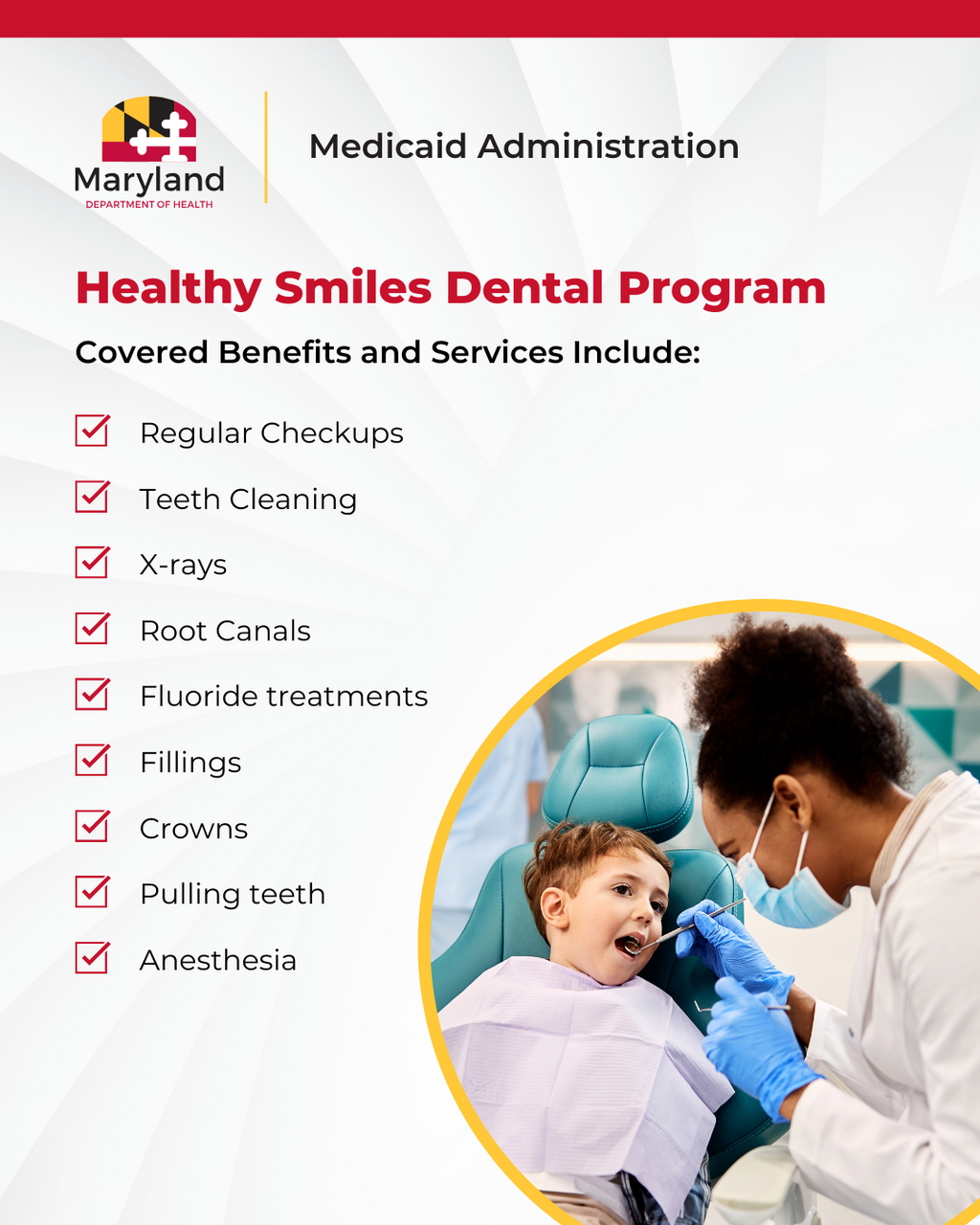 Maryland Healthy Smiles Dental Program. Click to learn more.