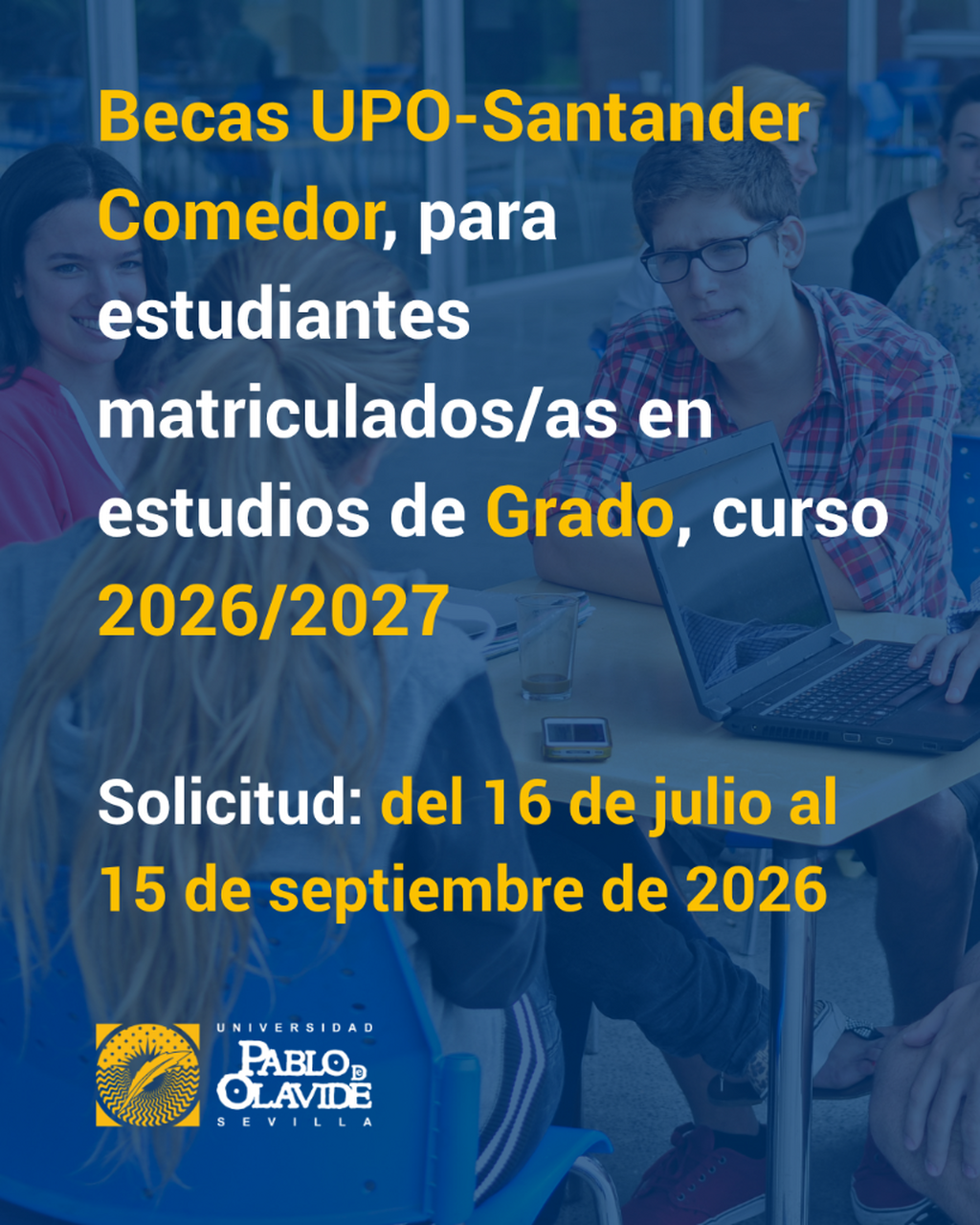 Convocatoria becas UPO-Santander comedor