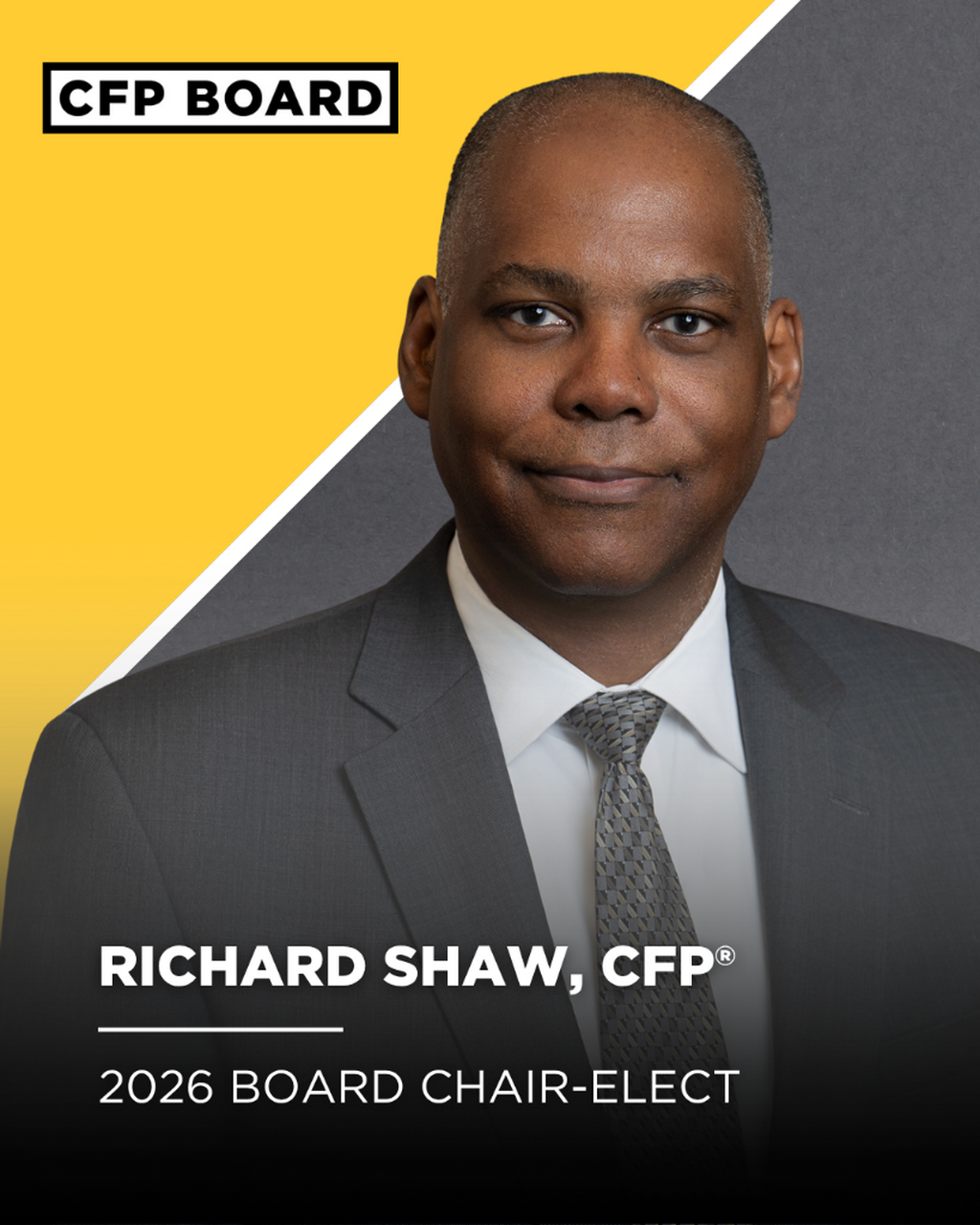 Richard Shaw, MBA, CFP&reg; Elected 2027 CFP Board Chair-Elect