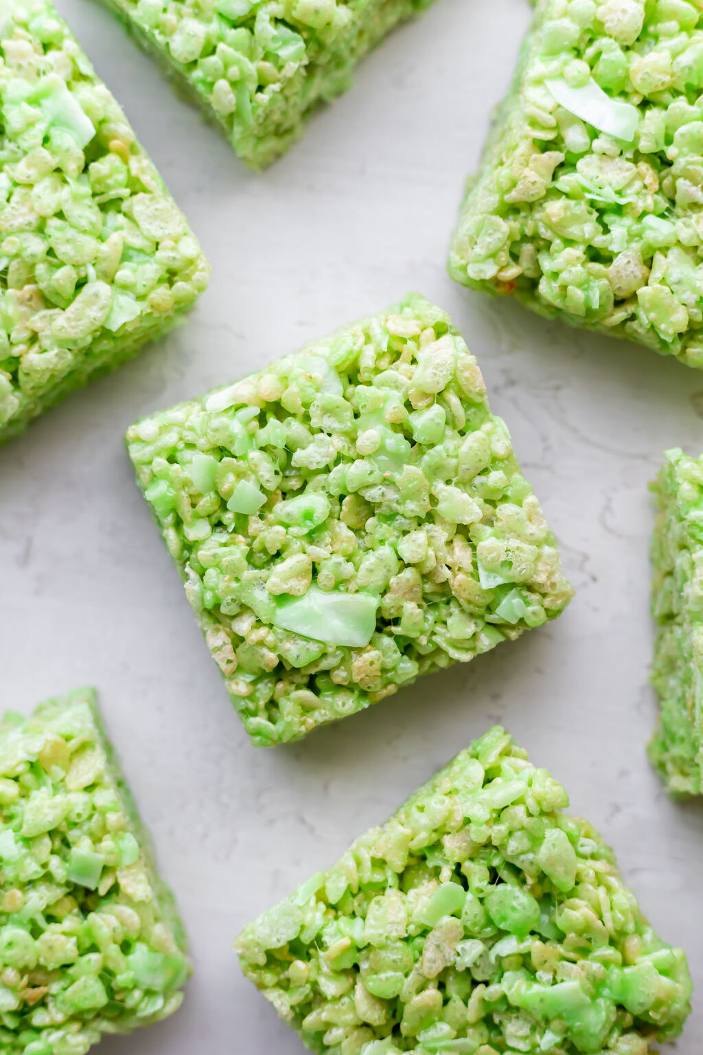 Pandan Coconut Rice Krispie Treats