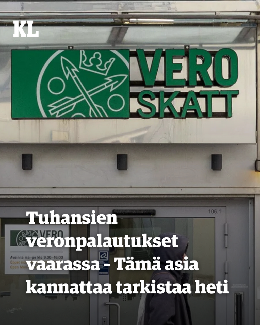 Tuhansien veronpalautukset vaarassa &ndash; T&auml;m&auml; asia kannattaa tarkistaa heti