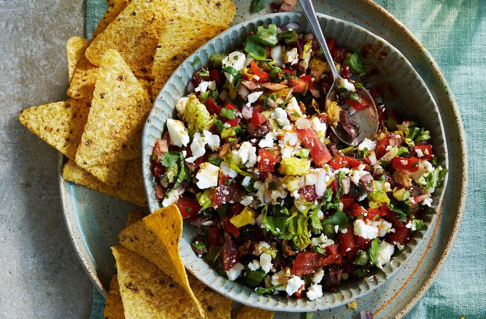 🥗Chopped summer salad with feta & olives