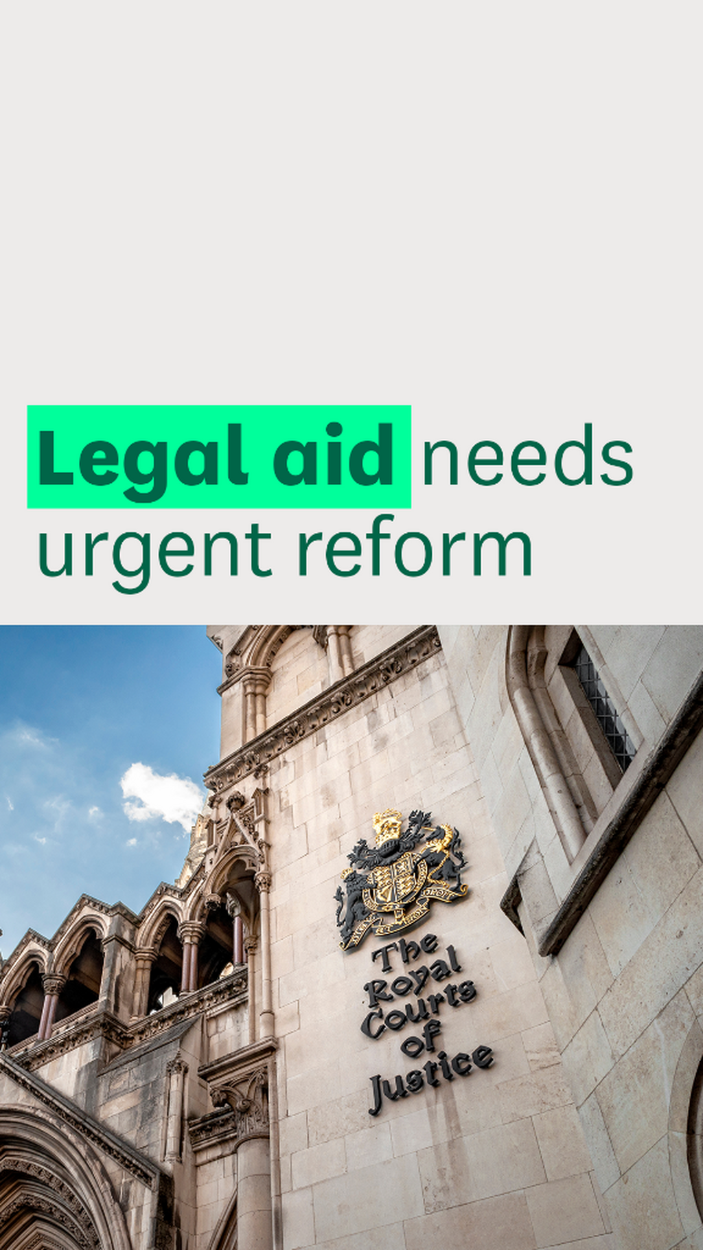 Access to justice: legal aid report