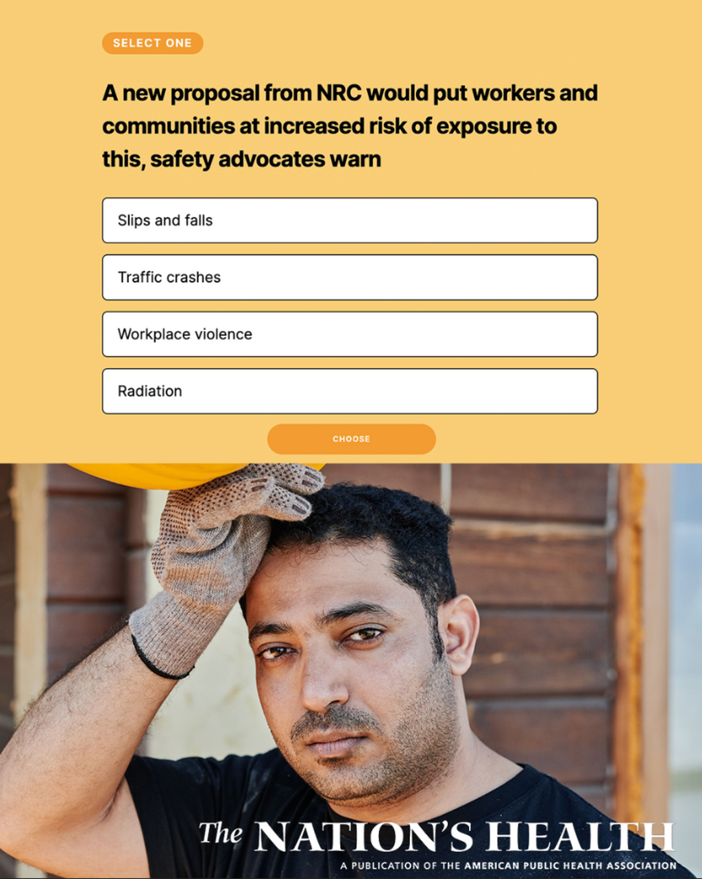 The Nation's Health Public Health News Quiz