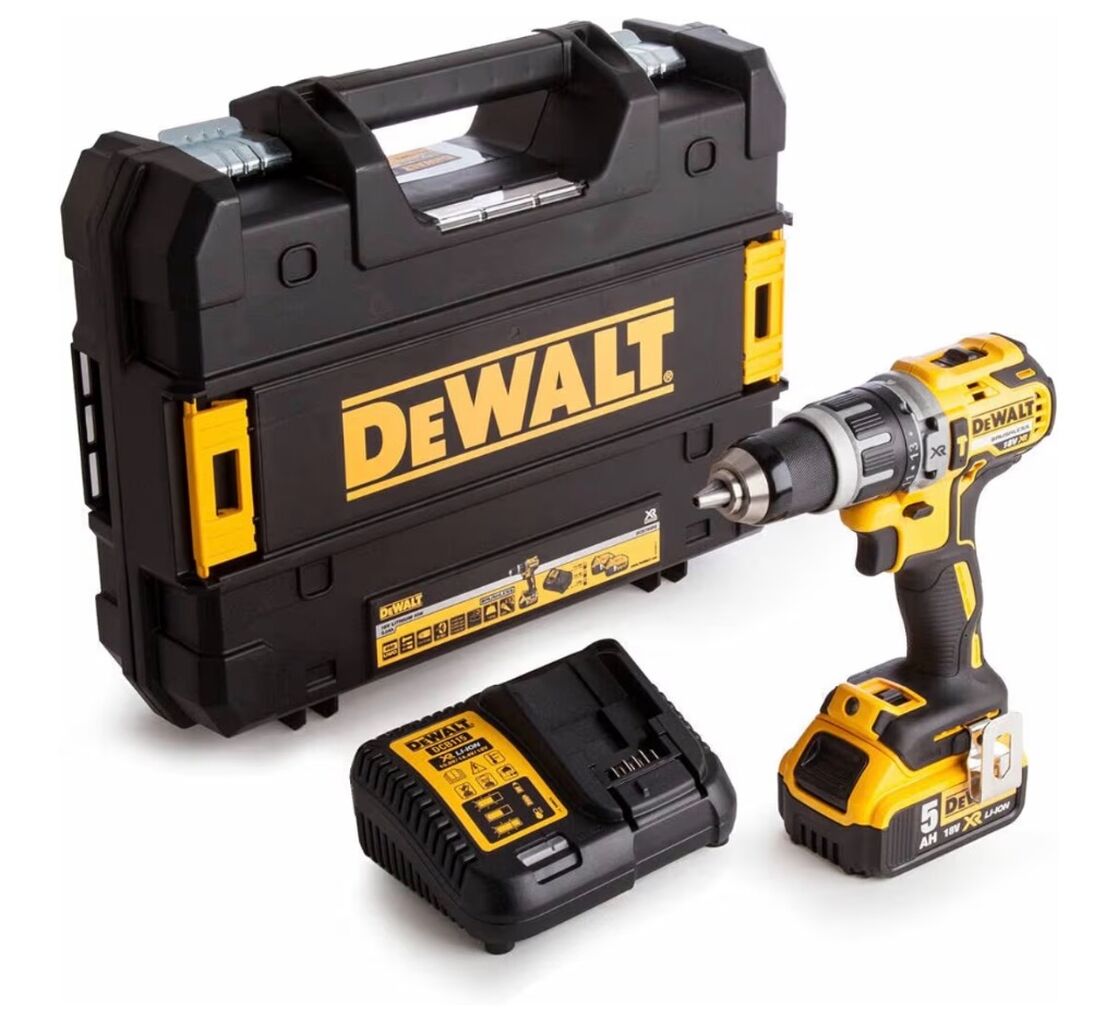 DEWALT DCD796P1GB XR Brushless Compact LithiumIon Combi Drill 18 V 