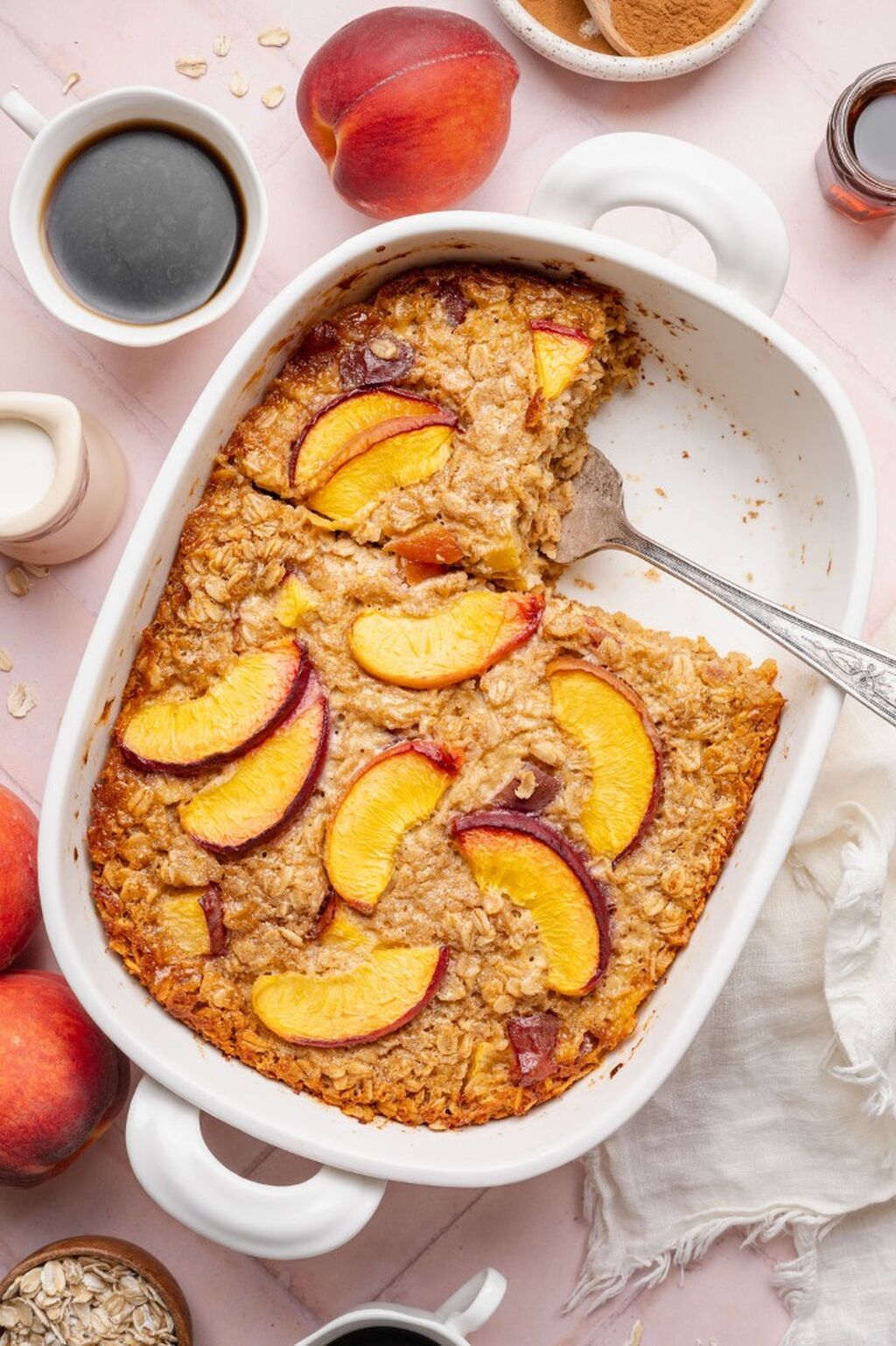 Peaches and Cream Baked Oatmeal
