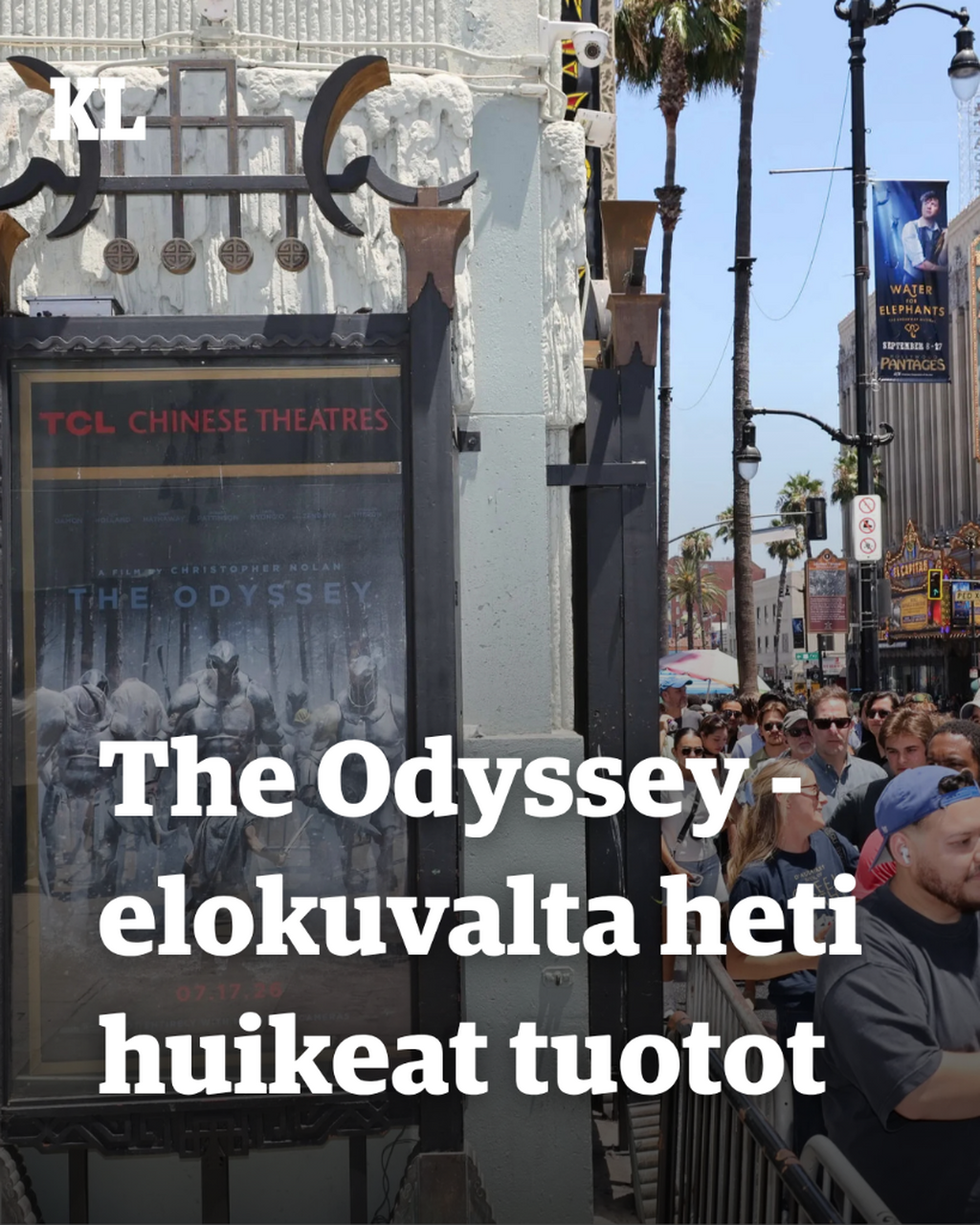 The Odyssey -elokuvalta heti huikeat tuotot