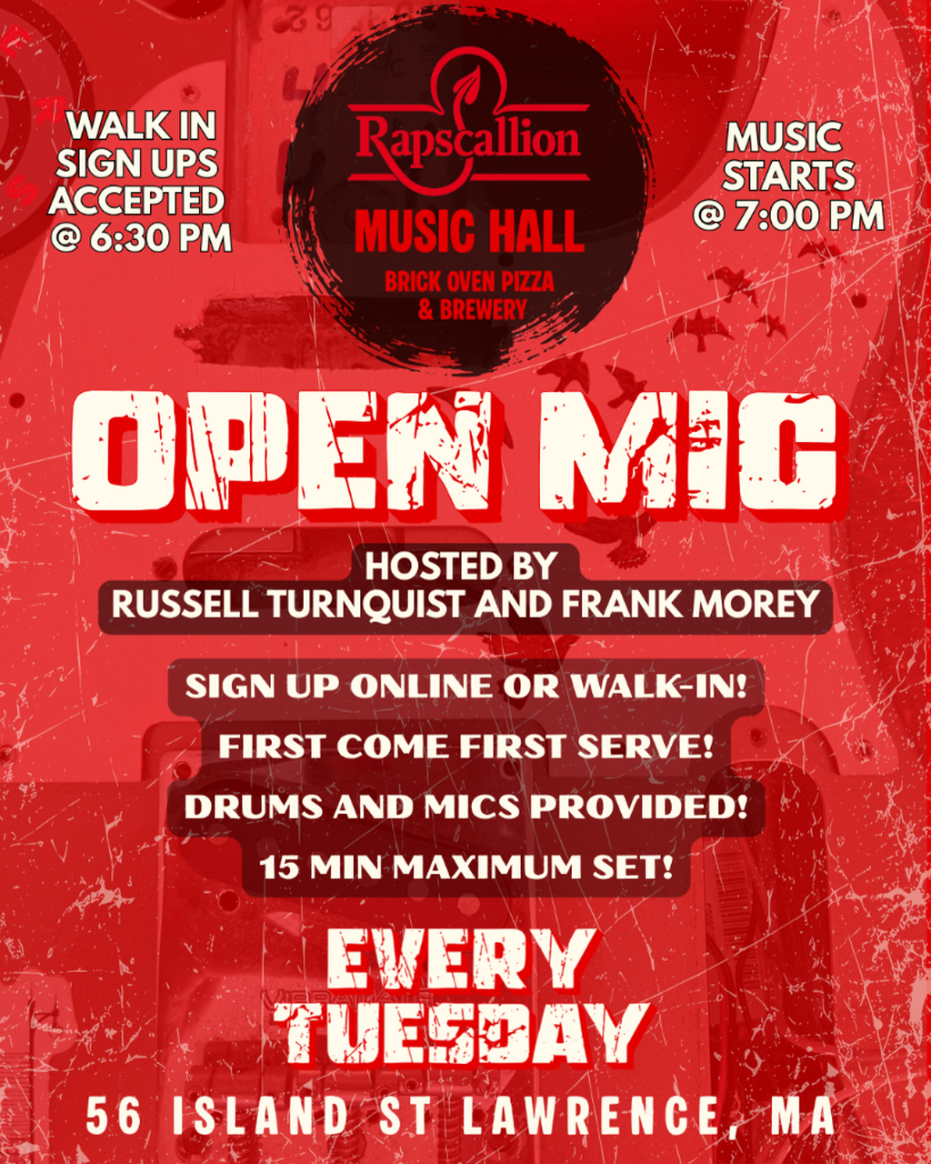 Open Mic Sign-up for Tuesday, August 11th
