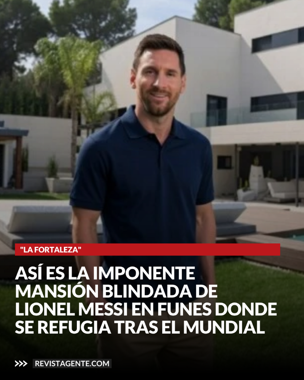 As&iacute; es "La Fortaleza": la imponente mansi&oacute;n blindada de Lionel Messi en Funes donde se refugia tras el Mundial