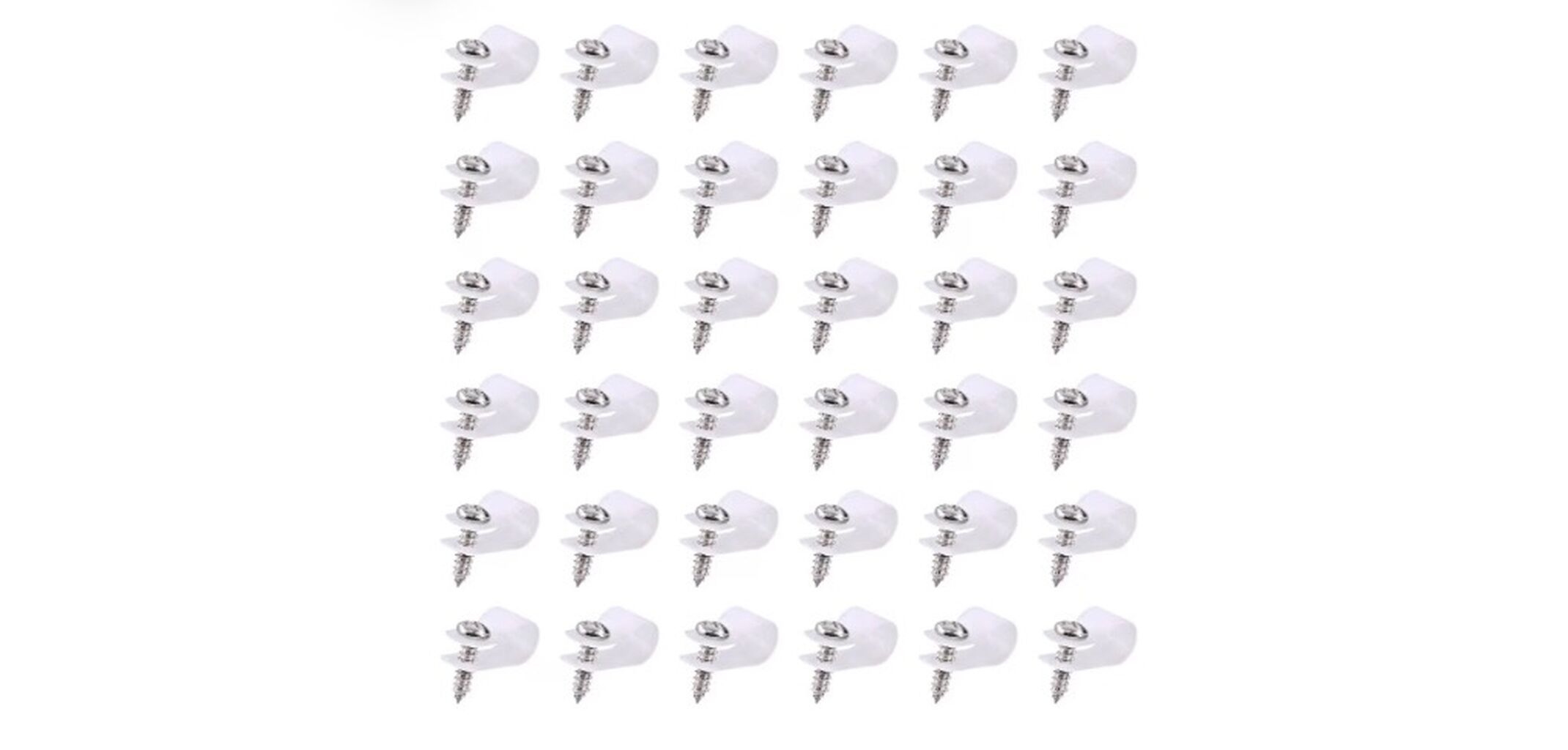 60 Pack White 516 Inch Nylon Plastic RType Cable Clips Clamp Kit