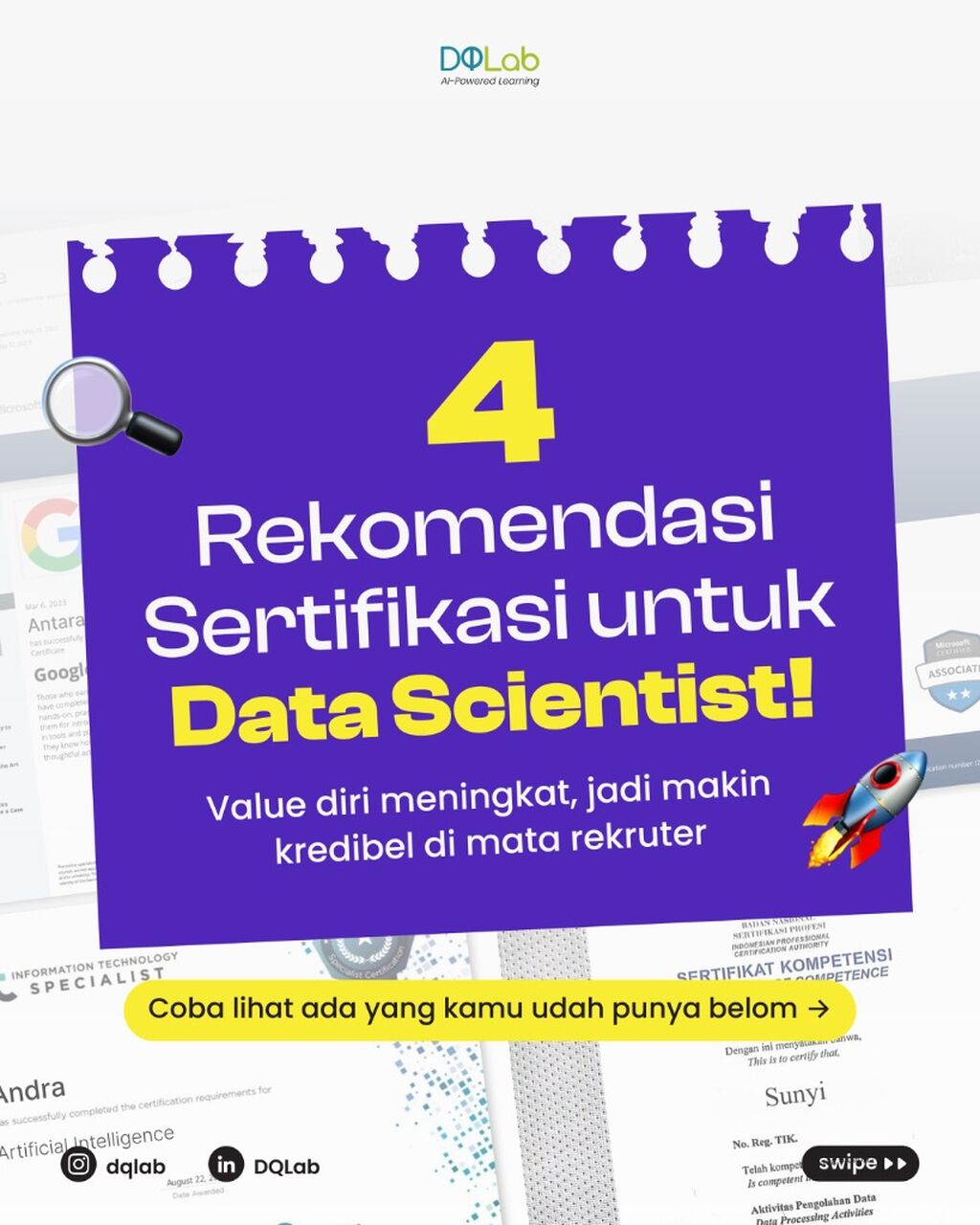 Siapkan Kompetensi Diri, Lewat Bundle Pelatihan + Sertifikasi di DQLab!