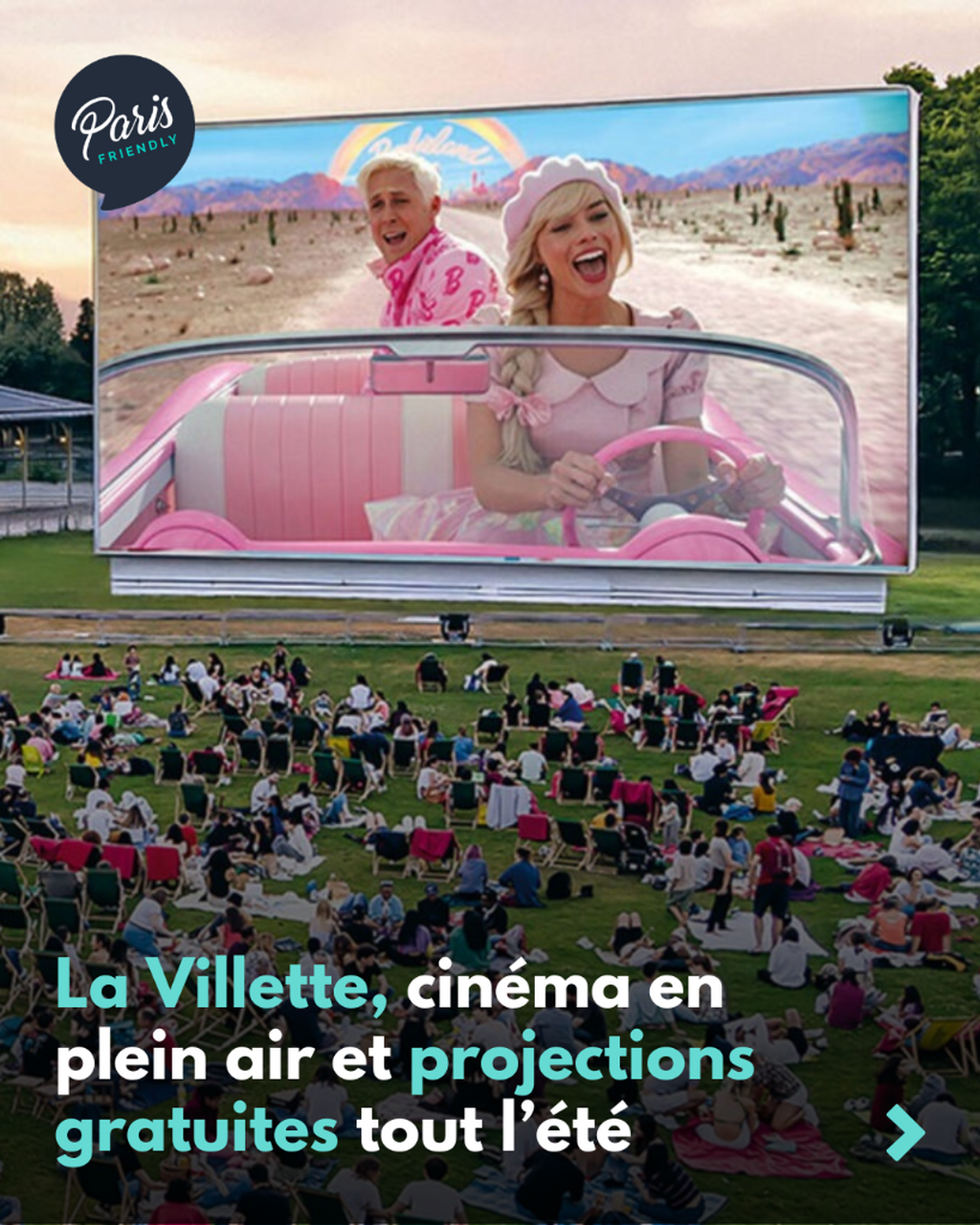 20 soir&eacute;es de cin&eacute;ma gratuites sous les &eacute;toiles &agrave; La Villette cet &eacute;t&eacute;. 🌙