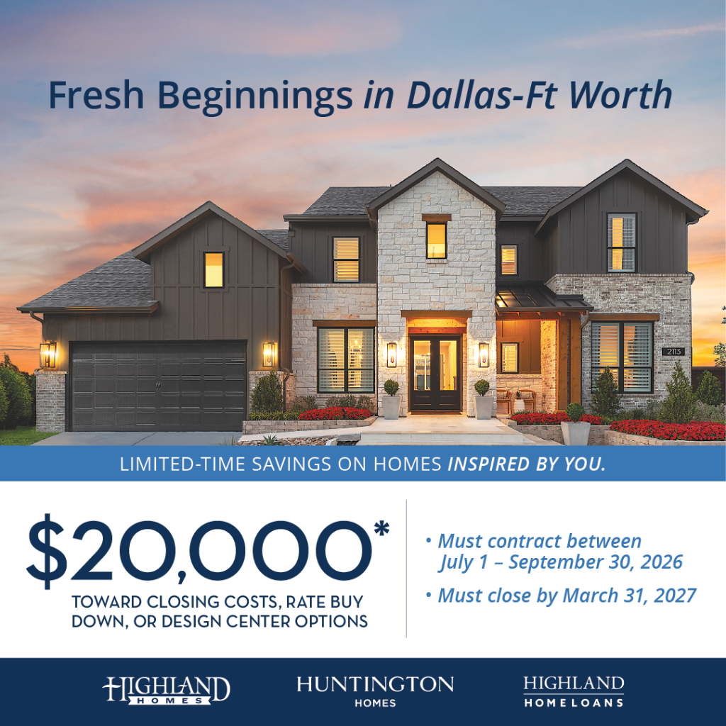Highland Homes: Fresh Beginnings Sales Event