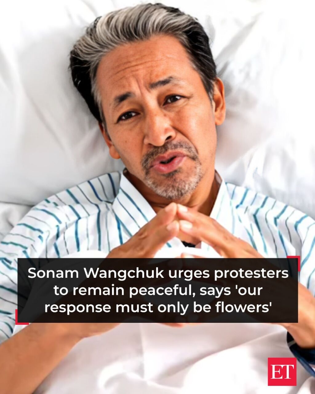 Sonam Wangchuk urges protesters to remain peaceful, says 'our response must only be flowers' - The Economic Times