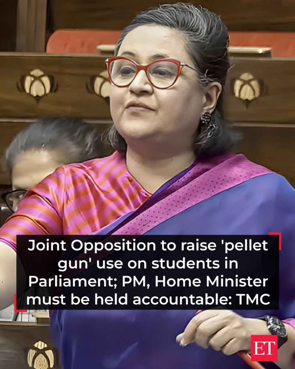 Joint Opposition to raise 'pellet gun' use on students in Parliament; PM, Home Minister must be held accountable: TMC - The Economic Times