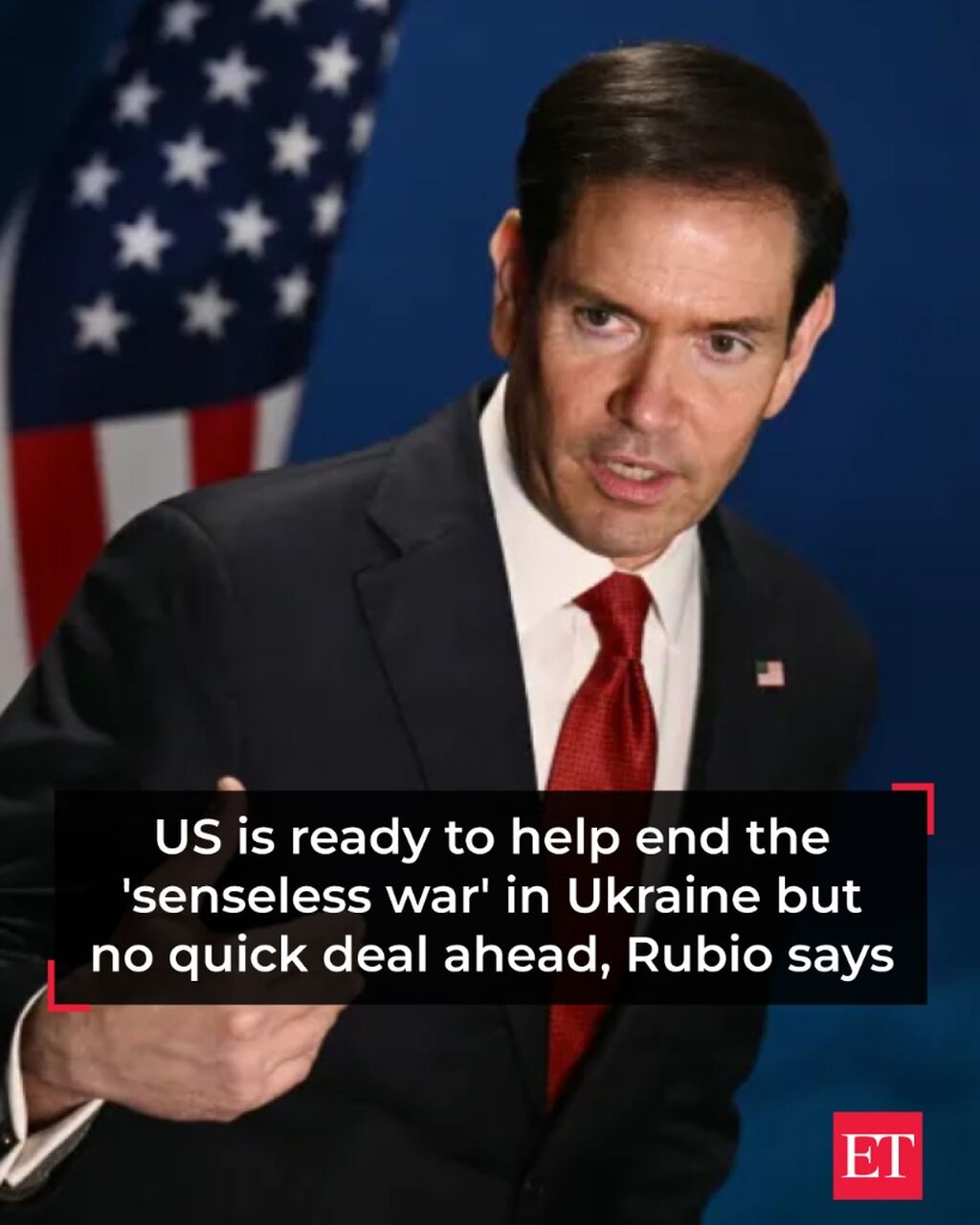 US is ready to help end the 'senseless war' in Ukraine but no quick deal ahead, Rubio says - The Economic Times