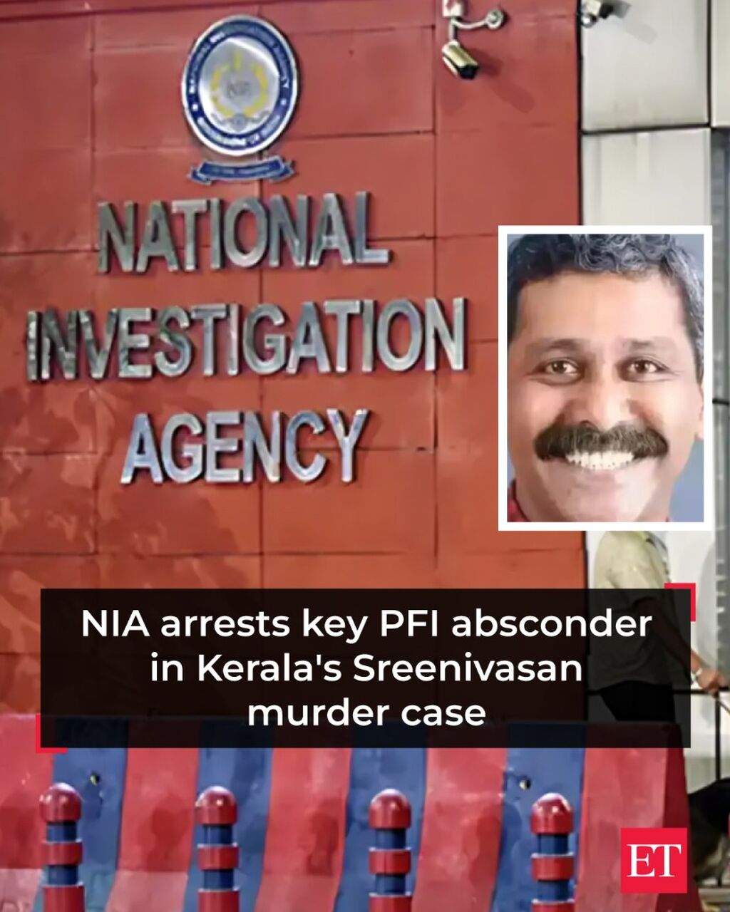 NIA arrests key PFI absconder in Kerala's Sreenivasan murder case - The Economic Times