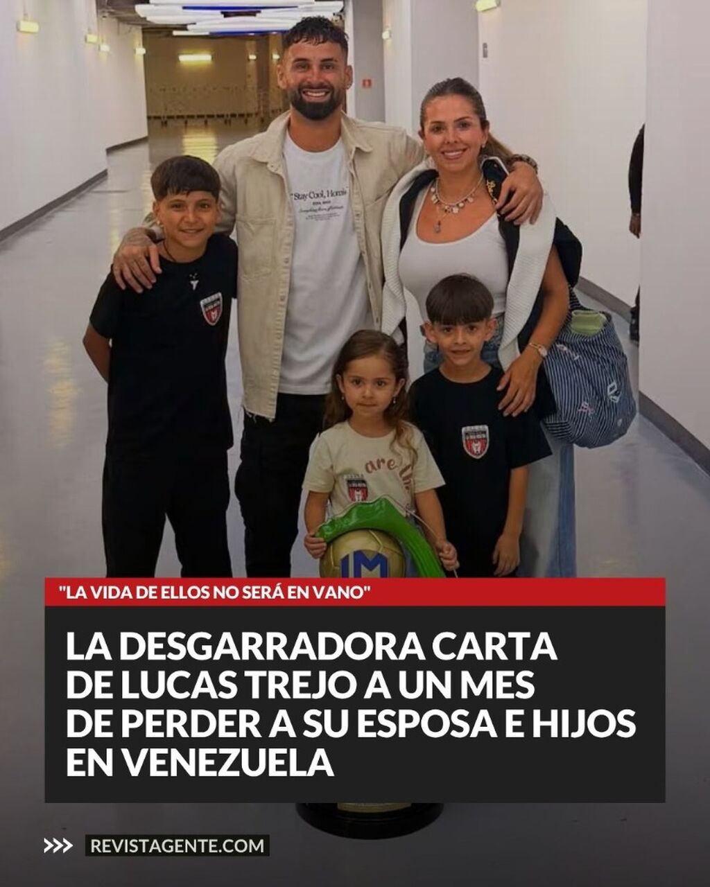 La desgarradora carta de Lucas Trejo a un mes de perder a su esposa e hijos en Venezuela: "La vida de ellos no ser&aacute; en vano"
